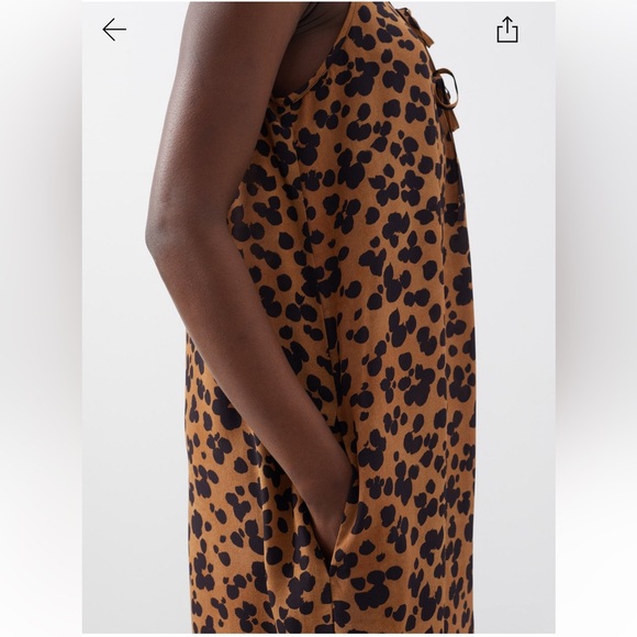 Raey Pop leopard-print tie-front silk dress - Picture 4 of 5